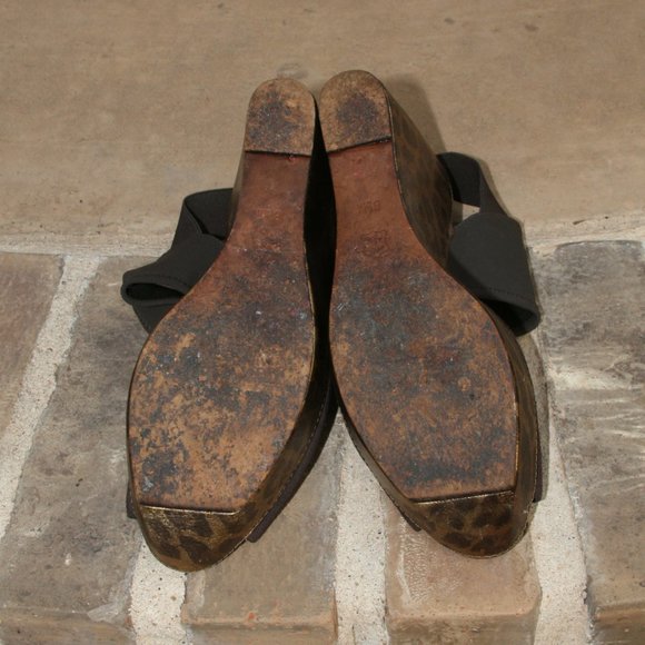 Donald J. Pliner Leee Brown Leopard Wedge Size 8.5 - Picture 8 of 9